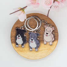 Load image into Gallery viewer, Pitbull Pet Dog Keychains Epoxy/Acrylic Keychain
