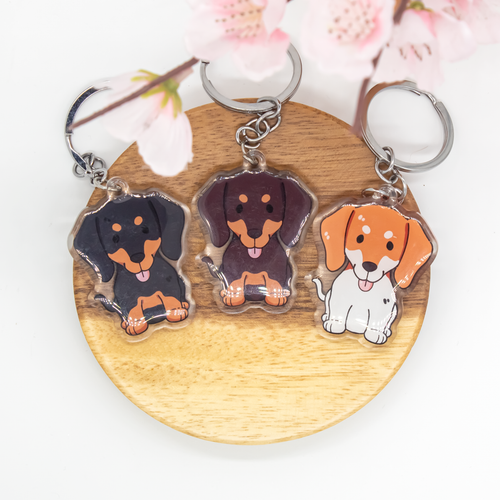 Dachshund Pet Dog Keychains Epoxy/Acrylic Keychain