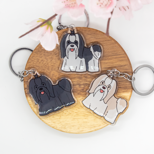 Shih Tsu Pet Dog Keychains Epoxy/Acrylic Keychain