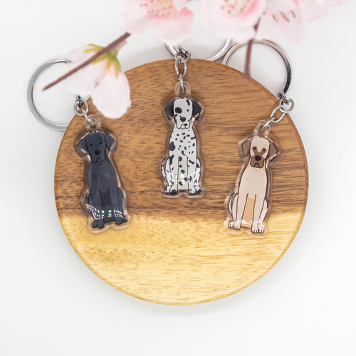 Great Dane Pet Dog Keychains Epoxy/Acrylic Keychain