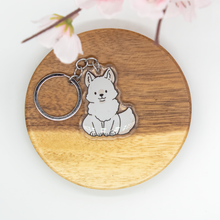 Load image into Gallery viewer, Snow Fox Keychains Epoxy/Acrylic Keychain
