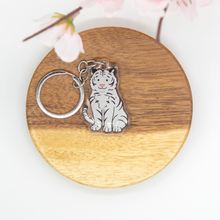 Load image into Gallery viewer, Albino Tiger Keychains Epoxy/Acrylic Keychain
