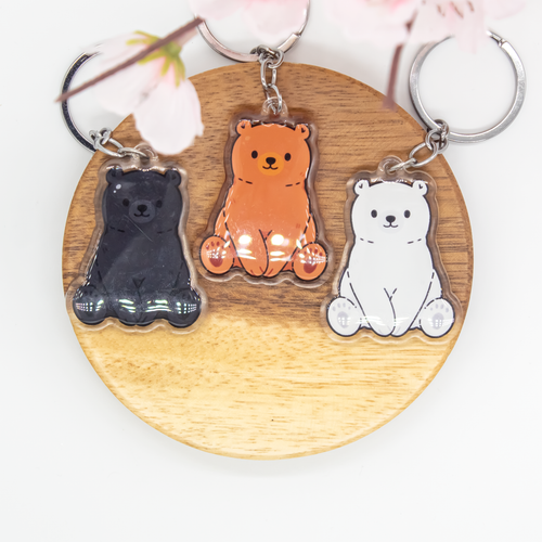 Bear Keychains Epoxy/Acrylic Keychain