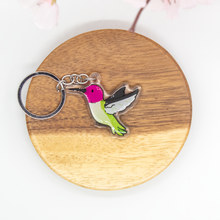 Load image into Gallery viewer, Hummingbird Keychain Epoxy/Acrylic Keychain
