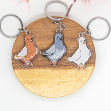 Load image into Gallery viewer, Pigeon Keychain Epoxy/Acrylic Keychain
