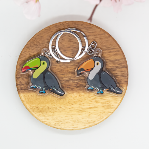 Toucan Keychain Epoxy/Acrylic Keychain