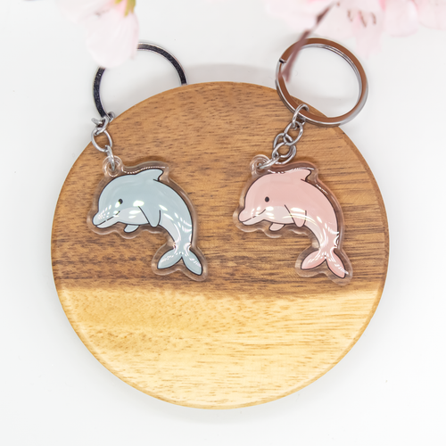 Dolphin Keychain Epoxy/Acrylic Keychain