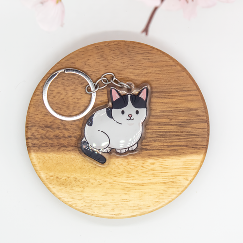 Short Hair Turkish Van Cat Keychain Epoxy/Acrylic Keychain