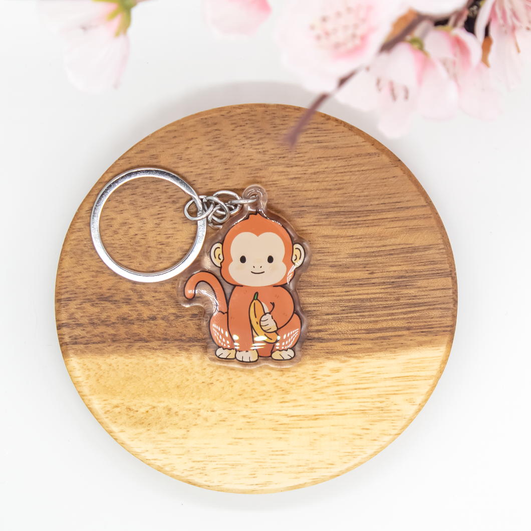 Monkey Epoxy/Acrylic Keychain