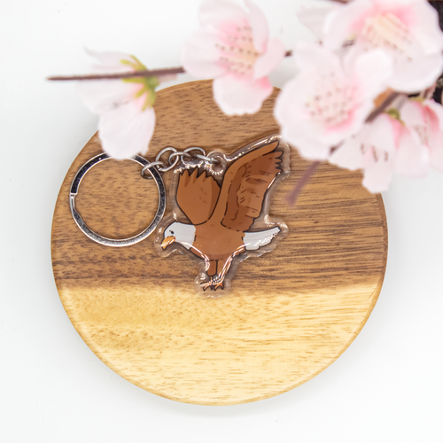Bald Eagle Epoxy/Acrylic Keychain