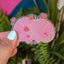 Load image into Gallery viewer, Clear sea shell with tulip sticker
