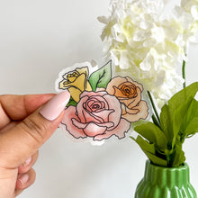 Load image into Gallery viewer, CLEAR Watercolor Floral Sticker
