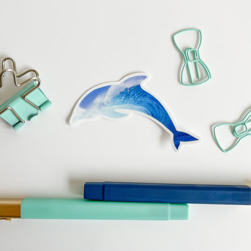 Dolphin shape sticker 