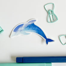 Load image into Gallery viewer, Blue ocean and dolphin sticker 
