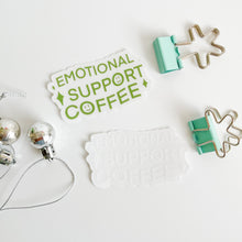 Load image into Gallery viewer, Clear emotional support coffee stickers

