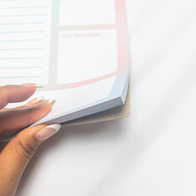 Load image into Gallery viewer, Pastel Rainbow Hourly Planner Notepad
