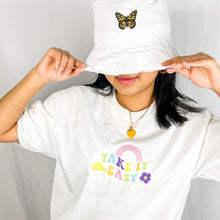 Load image into Gallery viewer, Embroidered Take It Easy T-shirt
