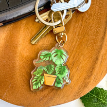 Load image into Gallery viewer, Monstera Plant Pot Epoxy/Acrilyc Keychain
