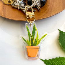 Load image into Gallery viewer, Snake Plant Pot Epoxy/Acrylic Keychain
