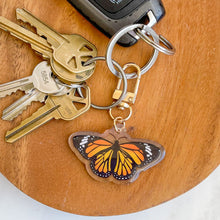 Load image into Gallery viewer, Monarch Butterfly Acrylic keychain 
