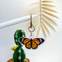 Load image into Gallery viewer, Monarch Butterfly Acrylic Keychain 
