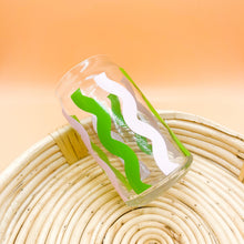 Load image into Gallery viewer, Wavy Lines Can Glass Cup (Lid and Straw not included)
