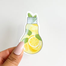 Load image into Gallery viewer, Lemonade light bulb sticker with white background
