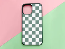 Load image into Gallery viewer, white checkers with sage green

