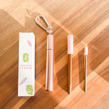 Load image into Gallery viewer, Rose Gold Telescopic Straw
