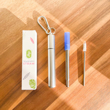 Load image into Gallery viewer, Silver Telescopic Straw
