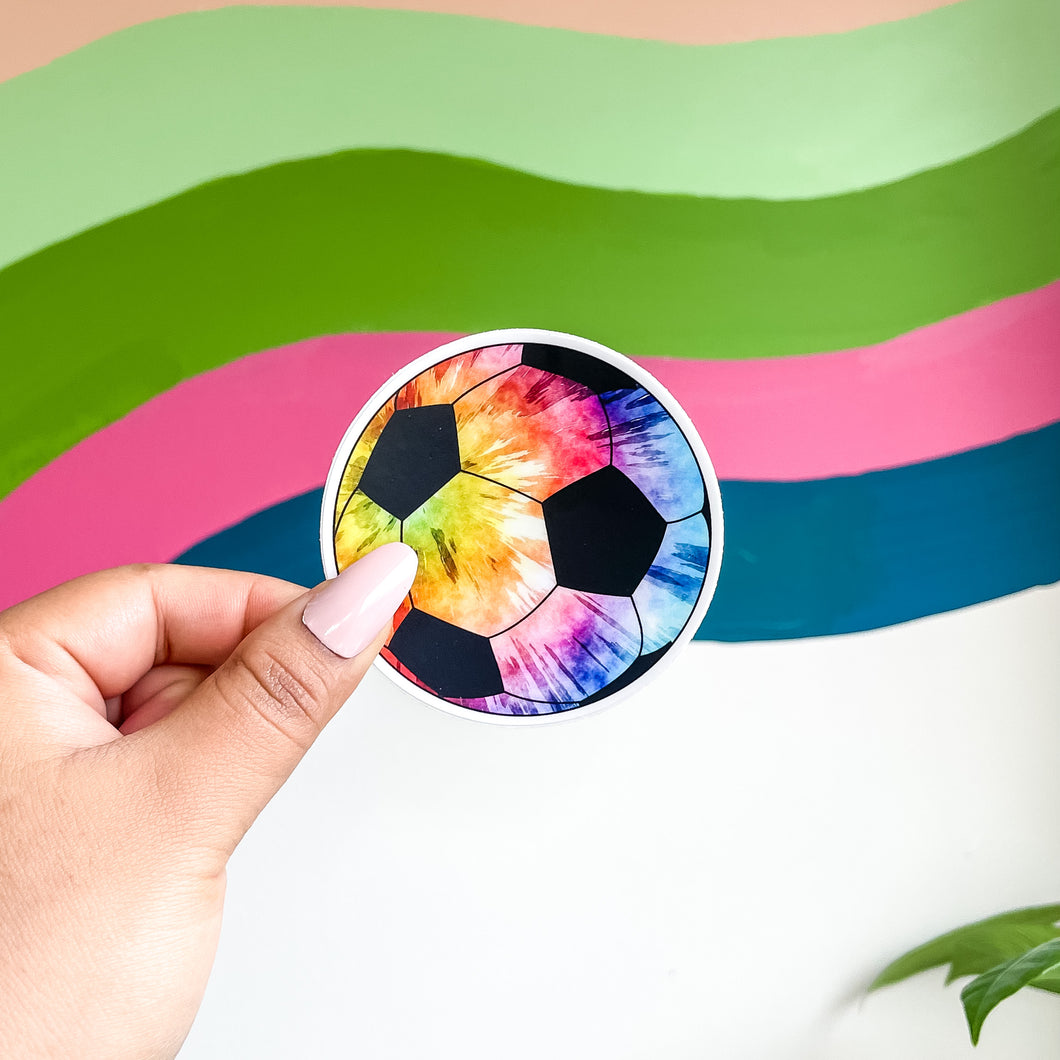 Tie Dye Soccer Ball Sticker
