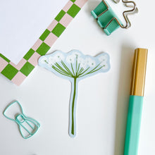 Load image into Gallery viewer, Wild flower sticker with blue out line 
